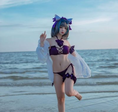 二佐Nisa 碧蓝航线-柴郡泳装[30P-373MB]